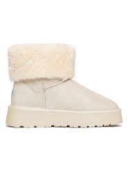 ISLAND BOOT Botki zimowe "Cinnamon" w kolorze kremowym rozmiar: 40. Brązowe botki Island Boot, na zimę, bez wzorów, bez obcasa, na platformie, bez zapięcia. Za 165.99 zł.