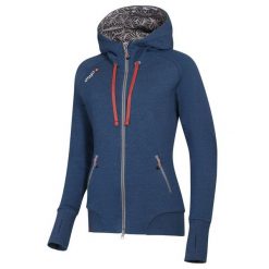Bluza z kapturem damska Ocun Hoodie Zipper. Niebieskie bluzy Ocun, l, bez wzorów, z bawełny, z kapturem. Za 400.39 zł.