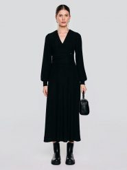 BIG STAR Sukienka w kolorze czarnym rozmiar: XL. Czarne sukienki Big Star, xl, bez wzorów, retro, bez kołnierzyka, bez ramiączek, maxi. Za 169.99 zł.