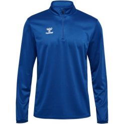Bluza hmlESSENTIAL HALF-ZIP. Niebieskie bluzy Hummel, l, bez wzorów, bez kaptura. Za 153.50 zł.