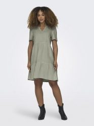 ONLY Sukienka w kolorze khaki rozmiar: S. Brązowe sukienki Only, s, bez wzorów, bez kołnierzyka, bez ramiączek, midi. Za 83.62 zł.