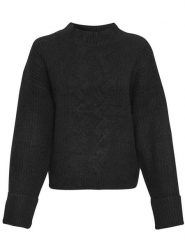 MOSS COPENHAGEN Sweter "Chastine Peggy" w kolorze czarnym rozmiar: S/M. Czarne swetry Moss Copenhagen, m, bez wzorów, z bawełny, bez ramiączek. Za 227.85 zł.