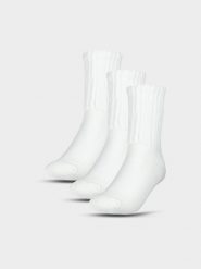 4F Skarpetki casual za kostkę (3-pack) damskie - białe 39-42. Białe skarpety 4f, bez wzorów, z bawełny. W wyprzedaży za 39.99 zł.