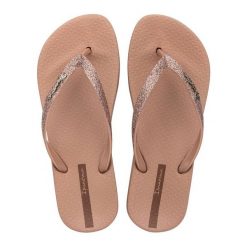 Kapcie Ipanema, damskie. Brązowe obuwie domowe Ipanema, bez wzorów, z gumy, bez zapięcia. Za 97.99 zł.