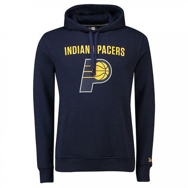 Bluza z kapturem Indiana Pacers NBA. Niebieskie bluzy New Era, bez wzorów, z kapturem. W wyprzedaży za 250.90 zł.