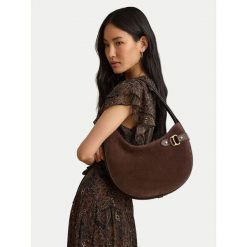 Torebka LAUREN RALPH LAUREN. Brązowe torebki klasyczne Lauren Ralph Lauren, bez wzorów, bez dodatków. Za 1,799.00 zł.