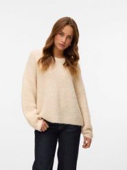 Vero Moda Sweter w kolorze beżowym rozmiar: M. Brązowe swetry Vero Moda, m, bez wzorów, z wełny, bez ramiączek. Za 143.56 zł.