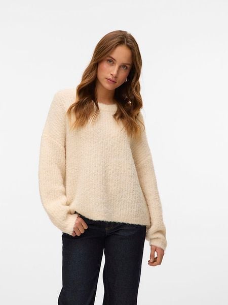 Vero Moda Sweter w kolorze beżowym rozmiar: M. Brązowe swetry Vero Moda, m, bez wzorów, z wełny, bez ramiączek. Za 108.74 zł.