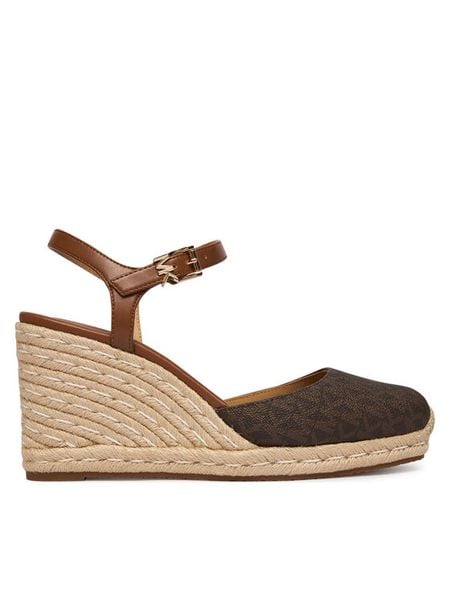 MICHAEL Michael Kors Espadryle Kenzie 40R6KZMS2B Brązowy. Brązowe espadryle MICHAEL Michael Kors, bez wzorów, ze skóry, bez obcasa, bez zapięcia. Za 619.99 zł.