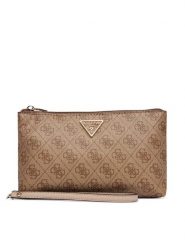 Guess Kosmetyczka Laurel II Slg SWSG74 59145 Brązowy. Brązowe kufry i kosmetyczki Guess, z aplikacjami, ze skóry, bez dodatków. Za 269.99 zł.