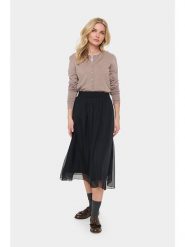 SAINT TROPEZ Spódnica "Coral" w kolorze czarnym rozmiar: L. Czarne spódnice Saint Tropez, l, bez wzorów, midi, rozkloszowane. Za 146.95 zł.