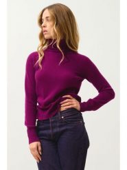 AUTHENTIC CASHMERE Kaszmirowy golf "Cassy" w kolorze fioletowym rozmiar: XL. Różowe golfy AUTHENTIC CASHMERE, xl, bez wzorów, z kaszmiru, bez ramiączek. Za 420.95 zł.