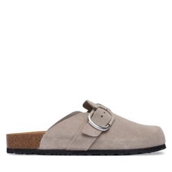 Klapki Tamaris. Szare klapki Tamaris, bez wzorów, bez obcasa. Za 329.99 zł.