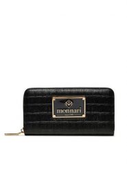 Monnari Mały Portfel Damski PUR0020 Czarny. Czarne portfele Monnari, bez wzorów, ze skóry. Za 169.99 zł.