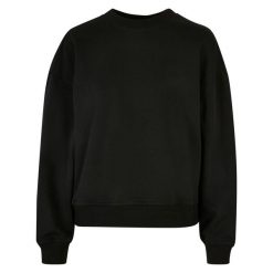 Bluza Damska Dekolt W Szpic Oversized. Czarne bluzy BUILD YOUR BRAND, m, bez wzorów, bez kaptura. Za 152.99 zł.