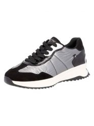 Rieker Sneakersy w kolorze srebrno-czarnym rozmiar: 36. Czarne trampki Rieker, bez wzorów, bez zapięcia. Za 189.29 zł.