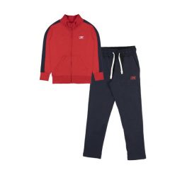 Bluza z bawełna z pełny zamek błyskawiczny na czas wolny. Czerwone bluzy LEONE 1947 APPAREL, bez wzorów, z bawełny, bez kaptura. W wyprzedaży za 89.72 zł.