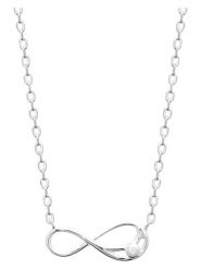 L'Atélier Précieux Srebrny naszyjnik z elementem ozdobnym - dł. 45 cm rozmiar: onesize. Szare naszyjniki l'Atelier precieux, z cyrkonią, srebrne. Za 196.24 zł.