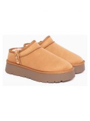 ISLAND BOOT Botki "Idalia" w kolorze jasnobrązowym rozmiar: 37. Brązowe botki Island Boot, bez wzorów, z materiału, bez obcasa, na platformie, bez zapięcia. Za 203.45 zł.