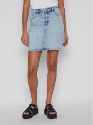 Vila Spódnica jeansowa Kaja 14084735 Niebieski Regular Fit. Niebieskie spódnice Vila, bez wzorów, z bawełny. Za 129.99 zł.
