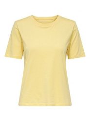 ONLY Koszulka w kolorze żółtym rozmiar: XS. Żółte bluzki Only, xs, bez wzorów, z bawełny, bez kołnierzyka, bez ramiączek. Za 24.00 zł.