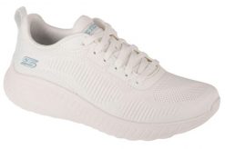 Buty do chodzenia damskie Skechers Bobs Squad Chaos Face Off. Białe trekkingi Skechers, z materiału, trekkingowe. Za 263.99 zł.