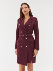 Maryley Sukienka codzienna 23IB372/41GI Bordowy Regular Fit. Czerwone sukienki Maryley, na co dzień, m, bez wzorów, z syntetyku, bez kołnierzyka, bez ramiączek, proste. Za 859.99 zł.
