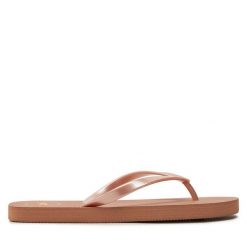 Japonki 4F. Brązowe klapki 4f, bez wzorów, bez obcasa. Za 29.99 zł.