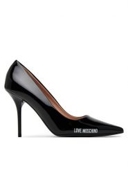LOVE MOSCHINO Szpilki JA10089G1MIH0000 Czarny. Czarne szpilki Love Moschino, bez wzorów, ze skóry, bez obcasa, na szpilce, bez zapięcia. Za 489.99 zł.