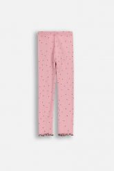 Legginsy prążkowane z długą nogawką. Czerwone legginsy COCCODRILLO, bez wzorów, z bawełny, długie. Za 45.90 zł.
