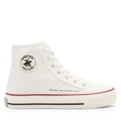 Trampki Beverly Hills Polo Club. Białe trampki Beverly Hills Polo Club, bez wzorów, bez zapięcia. Za 129.99 zł.