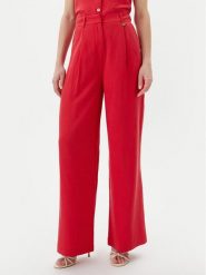 LOLA CASADEMUNT Spodnie palazzo LS2514010 Czerwony Wide Leg. Czerwone spodnie materiałowe LOLA CASADEMUNT, xs, bez wzorów, z lyocellu. Za 319.99 zł.