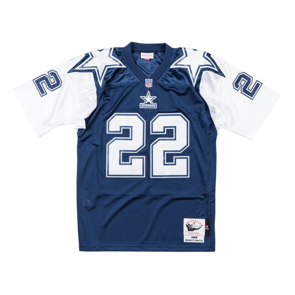 Koszulka Nfl Dallas Cowboys Emmitt Smith. Niebieskie bluzki Mitchell & Ness, bez wzorów, sportowe, bez kołnierzyka, bez ramiączek. Za 1,187.00 zł.