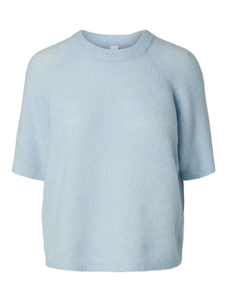 YAS Sweter w kolorze błękitnym rozmiar: S. Niebieskie swetry YAS, s, bez wzorów, bez ramiączek. Za 97.51 zł.