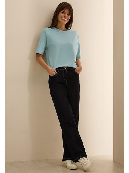 Cecil Koszulka w kolorze błękitnym rozmiar: L. Niebieskie bluzki Cecil, l, bez wzorów, bez kołnierzyka, bez ramiączek. Za 95.69 zł.