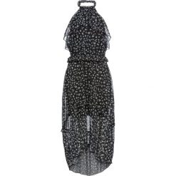 Sukienka z dekoltem halter bonprix czarno-biały w kwiaty. Czarne sukienki bonprix, bez wzorów, bez kołnierzyka, bez ramiączek, mini. Za 79.99 zł.
