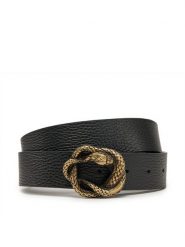 Just Cavalli Pasek Damski 78QA6F40 ZP295 Czarny. Czarne paski Just Cavalli, bez wzorów, ze skóry. Za 379.99 zł.