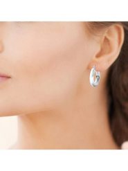 L'atelier précieux Srebrne kolczyki-kreole rozmiar: onesize. Szare kolczyki l'Atelier precieux, srebrne. Za 207.39 zł.