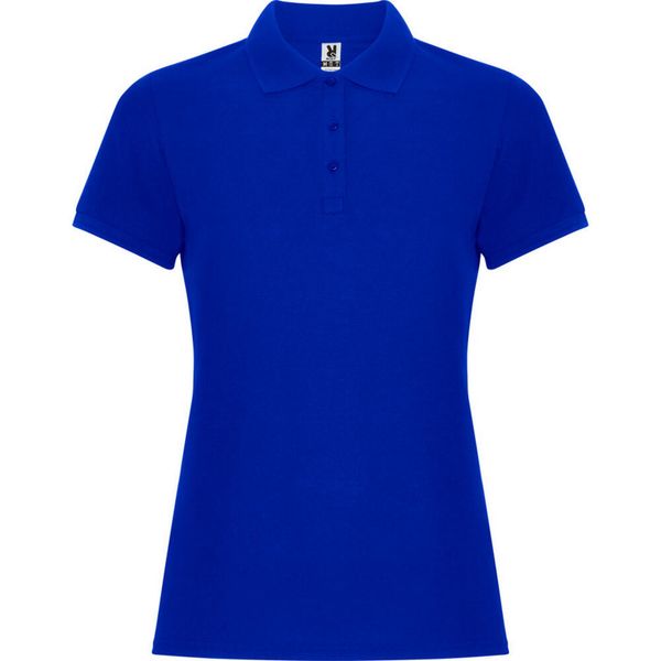 Damska Koszulka Polo Pegaso Premium Z Krótkim Rękawem. Niebieskie koszulki polo ROLY, l, bez wzorów, bez kołnierzyka, bez ramiączek. Za 57.99 zł.