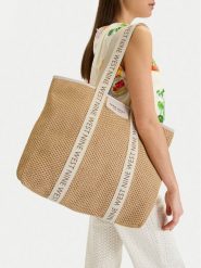 Nine West Torebka CEO-Avenia-LA374-4513-6 Beżowy. Brązowe shopper Nine West, bez wzorów, z syntetyku, bez dodatków. Za 99.99 zł.