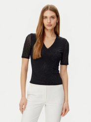 Marciano Guess Bluzka 5RGP22 6311A Czarny Regular Fit. Czarne bluzki Marciano Guess, m, z aplikacjami, z syntetyku, bez kołnierzyka, bez ramiączek. Za 499.99 zł.