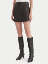 Marella Spódnica mini Litanie 2523106112 Szary Slim Fit. Szare spódnice Marella, bez wzorów, z wełny, mini. Za 699.99 zł.