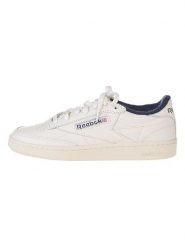 Reebok Skórzane sneakersy "Club C 85 Vintage" w kolorze kremowo-granatowym rozmiar: 45,5. Brązowe trampki Reebok, bez wzorów, bez zapięcia. Za 246.11 zł.