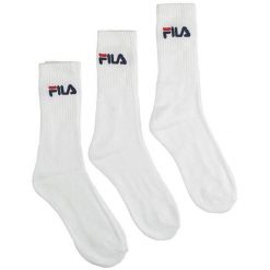 Uniseks Fila Crew Skarpetki Tenisowe - 3-Pak Rozmiar 43-46 Białe. Białe skarpety Fila, bez wzorów. Za 79.99 zł.