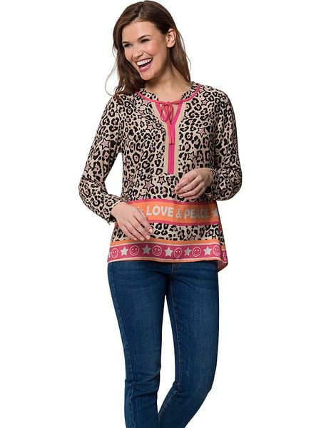 Heine Bluzka ze wzorem rozmiar: 38. Bluzki Heine, bez wzorów, bez kołnierzyka, bez ramiączek. Za 52.42 zł.