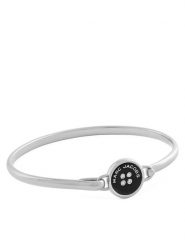 Marc Jacobs Bransoletka The Button Hinge Bracelet 2R4JBR001J34 Srebrny. Szare bransoletki Marc Jacobs, metalowe. Za 469.99 zł.