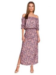 Stylove Sukienka ze wzorem rozmiar: M. Sukienki Stylove, m, bez wzorów, z wiskozy, bez kołnierzyka, bez ramiączek, maxi. Za 259.74 zł.