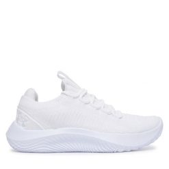 Buty na siłownię Under Armour. Białe obuwie sportowe Under Armour, bez zapięcia, na fitness i siłownię. Za 449.99 zł.
