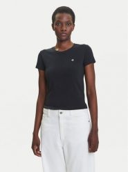 Converse T-Shirt 10027252-A02 Czarny Slim Fit. Czarne t-shirty Converse, m, bez wzorów, z bawełny, bez kołnierzyka, bez ramiączek. Za 139.99 zł.
