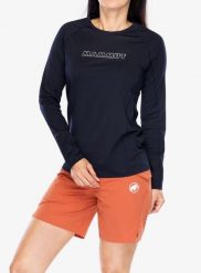 Bluza damska Mammut Selun FL Longsleeve Logo. Niebieskie bluzy Mammut, l, bez wzorów, z materiału, bez kaptura. Za 323.25 zł.